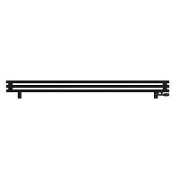 Arbiola Gorizont Ritmo VZ 2200-40-03 секции чёрный горизонтальный  радиатор c нижним подключением (на ножках)
