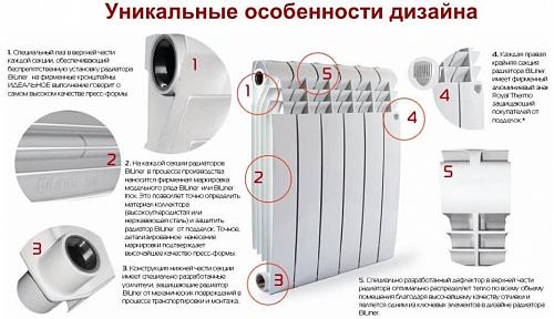 Royal Thermo Biliner 350 Noir Sable /1 секция БиМеталлический радиатор